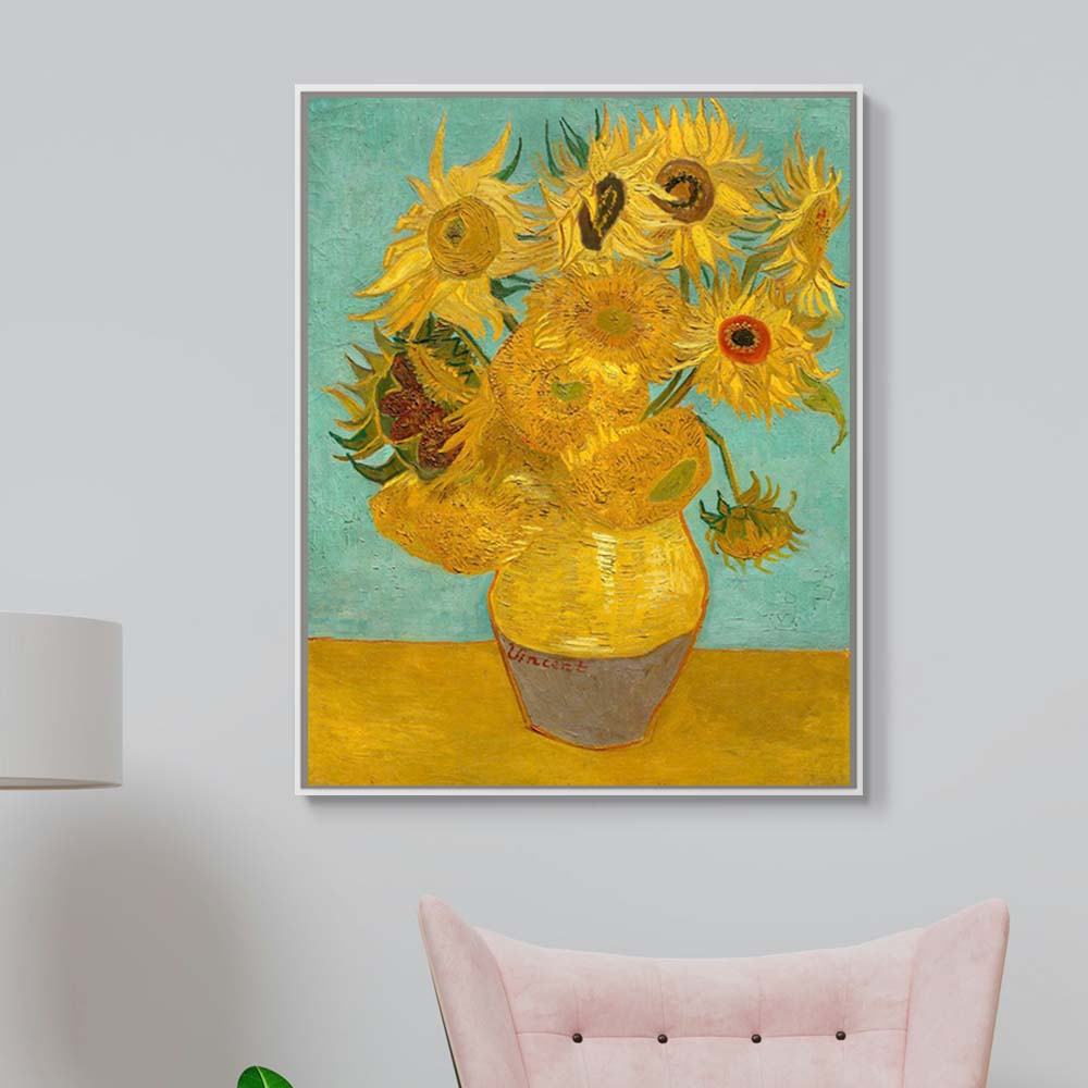 고흐 해바라기 II 62 x 78cm 명화그림 거실 인테리어 해바라기 풍수 캔버스액자 - 상세 이미지 3