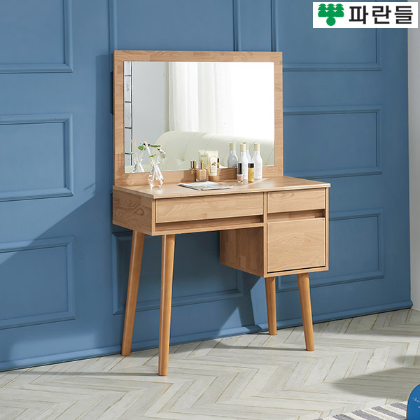 파란들가구 반하나 거울포함 B형 입식화장대 콘솔 의자포함 - 상세 이미지 3
