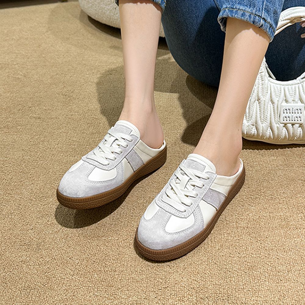 여성 뮬 슬리퍼 여름 샌들 통굽 블로퍼 스니커즈