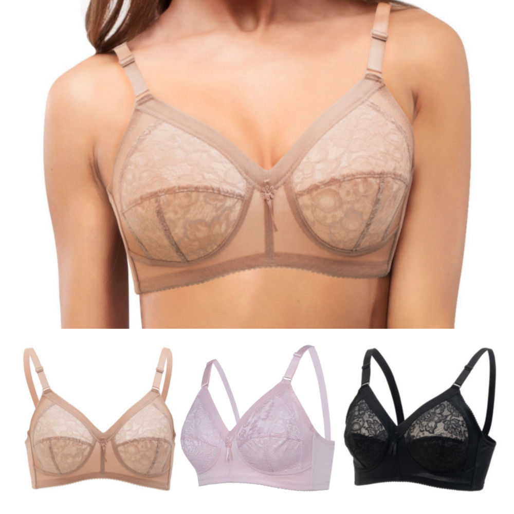 빅사이즈 브라 처진가슴 큰컵 큰가슴 들뜸없는 미니마이저 뽕없는 얇은브라 부유방 등살보정 제품 이미지
