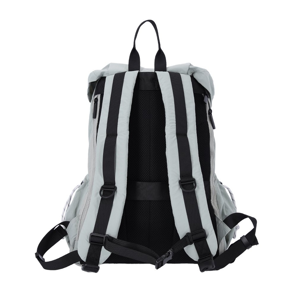 [비아모노] 트루비 스트링 럭색 여행용 보부상 확장형 나일론 백팩 민트그레이