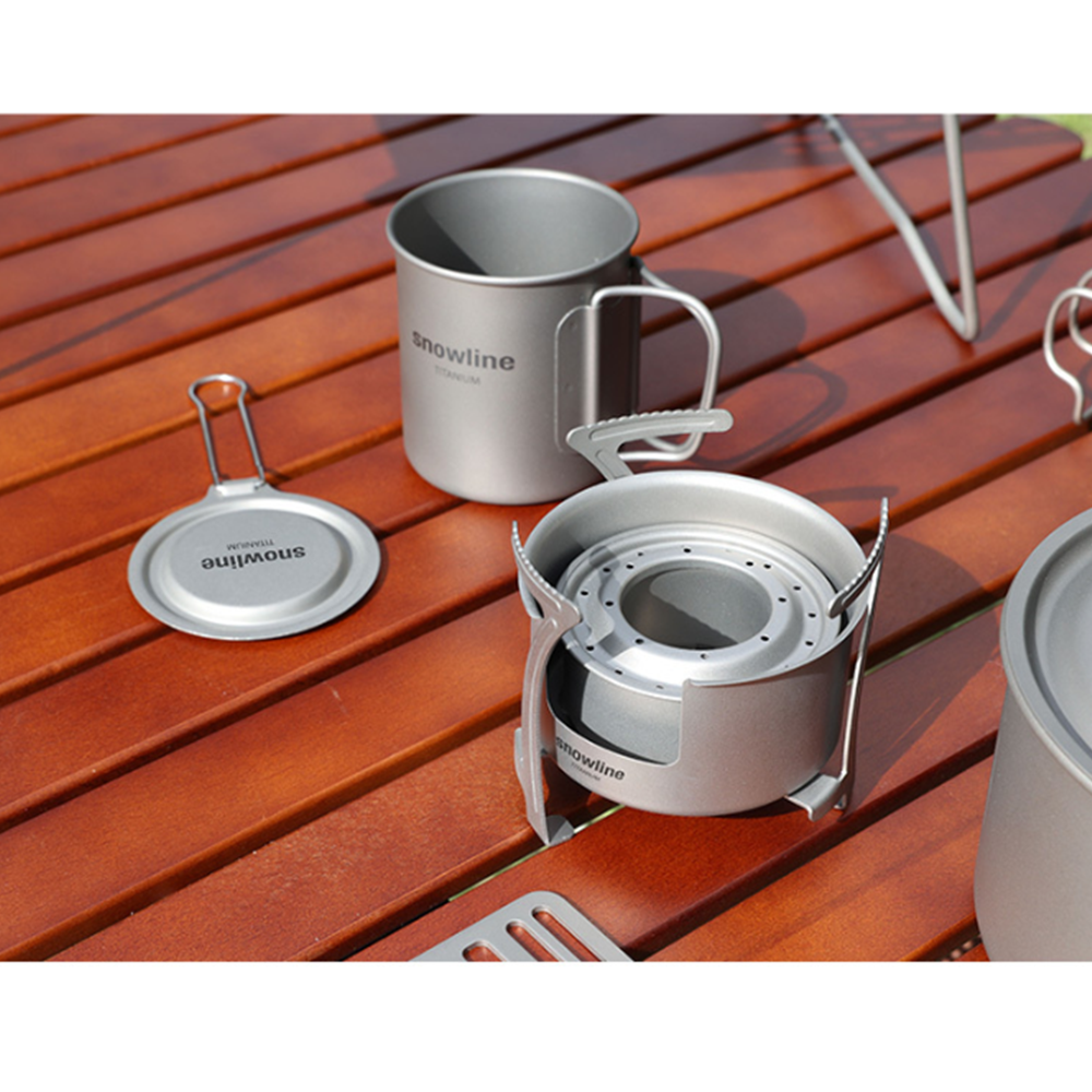 스노우라인 티타늄 알콜 스토브 캠핑 백패킹 알콜 고체연료 버너
