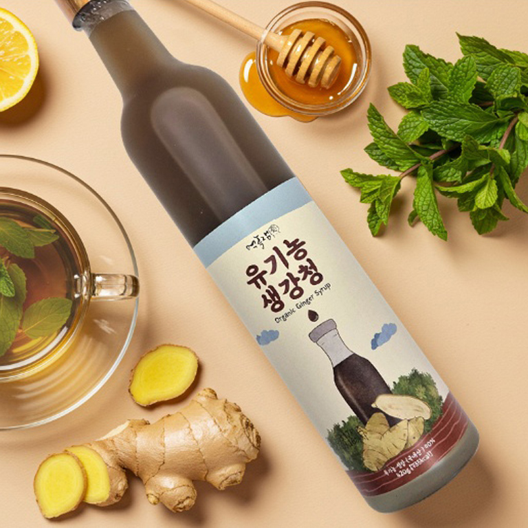 국산 유기농 생강청 420g 생강차 진액 진저 원액 - 상품 이미지