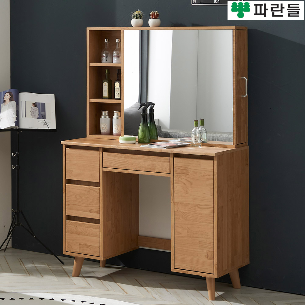 파란들가구 미인 거울수납 입식화장대A 화장대세트 콘솔 - 상세 이미지 3