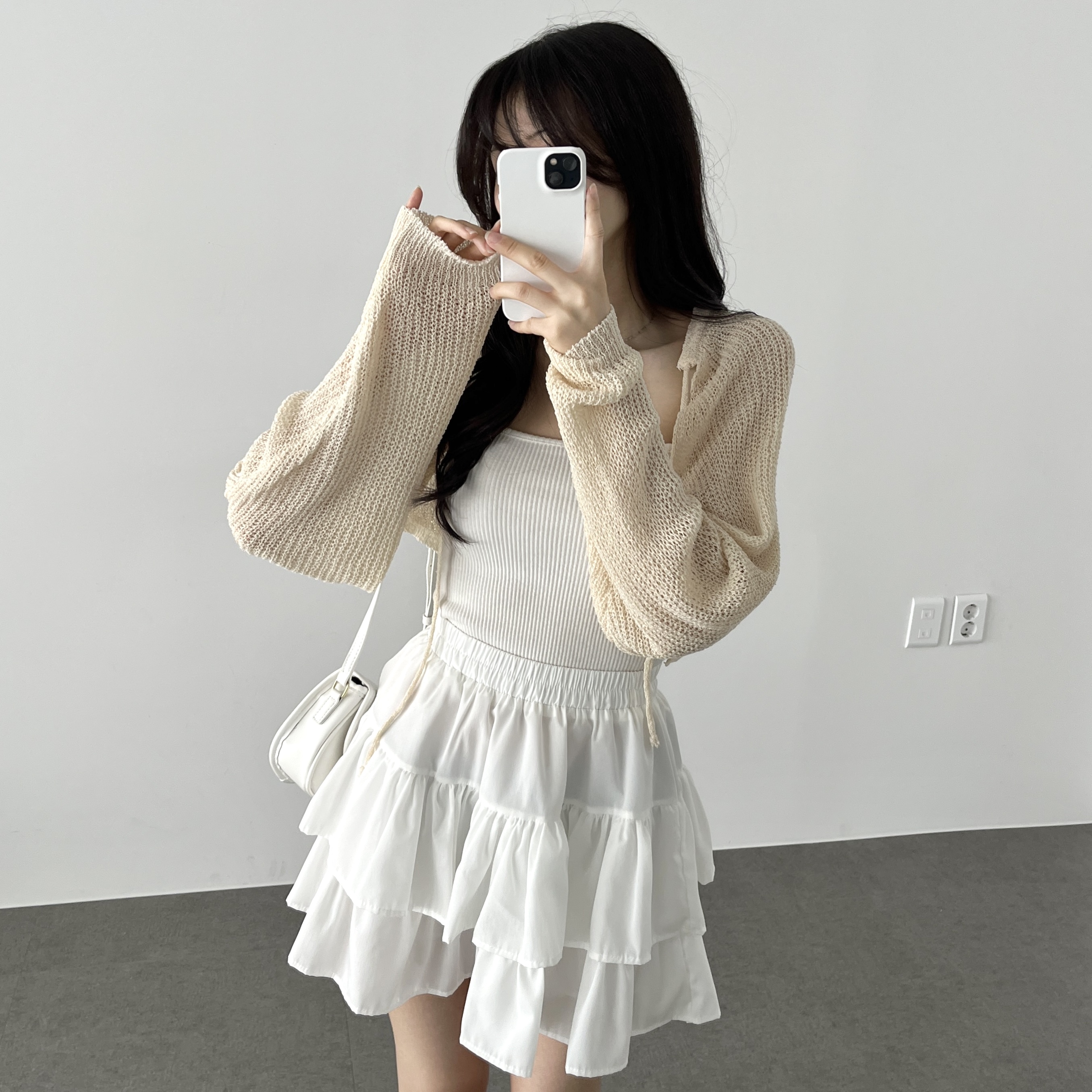 볼레로 여름가디건 린넨 숄가디건 부클 꽈배기가디건 옐로우, FREE(One size)