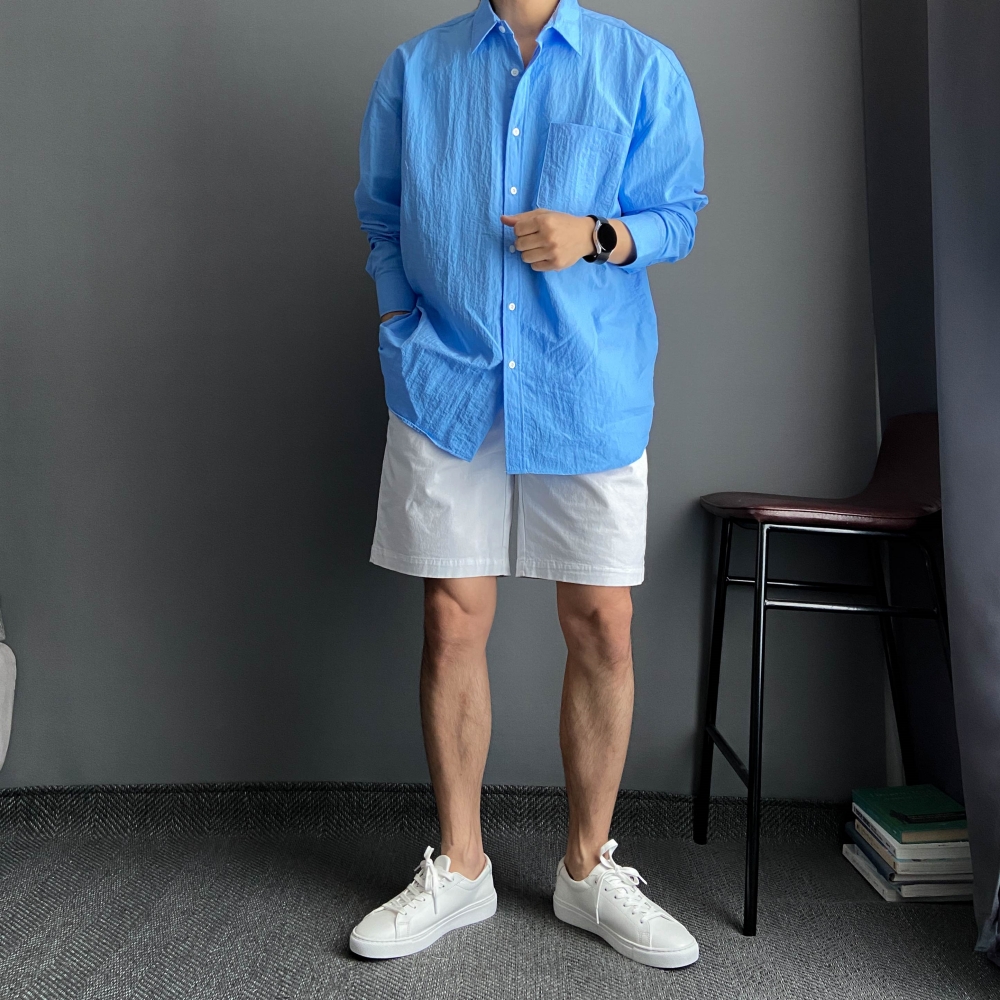 남자여름셔츠 나일론셔츠 구김없는셔츠 - 상세 이미지 3