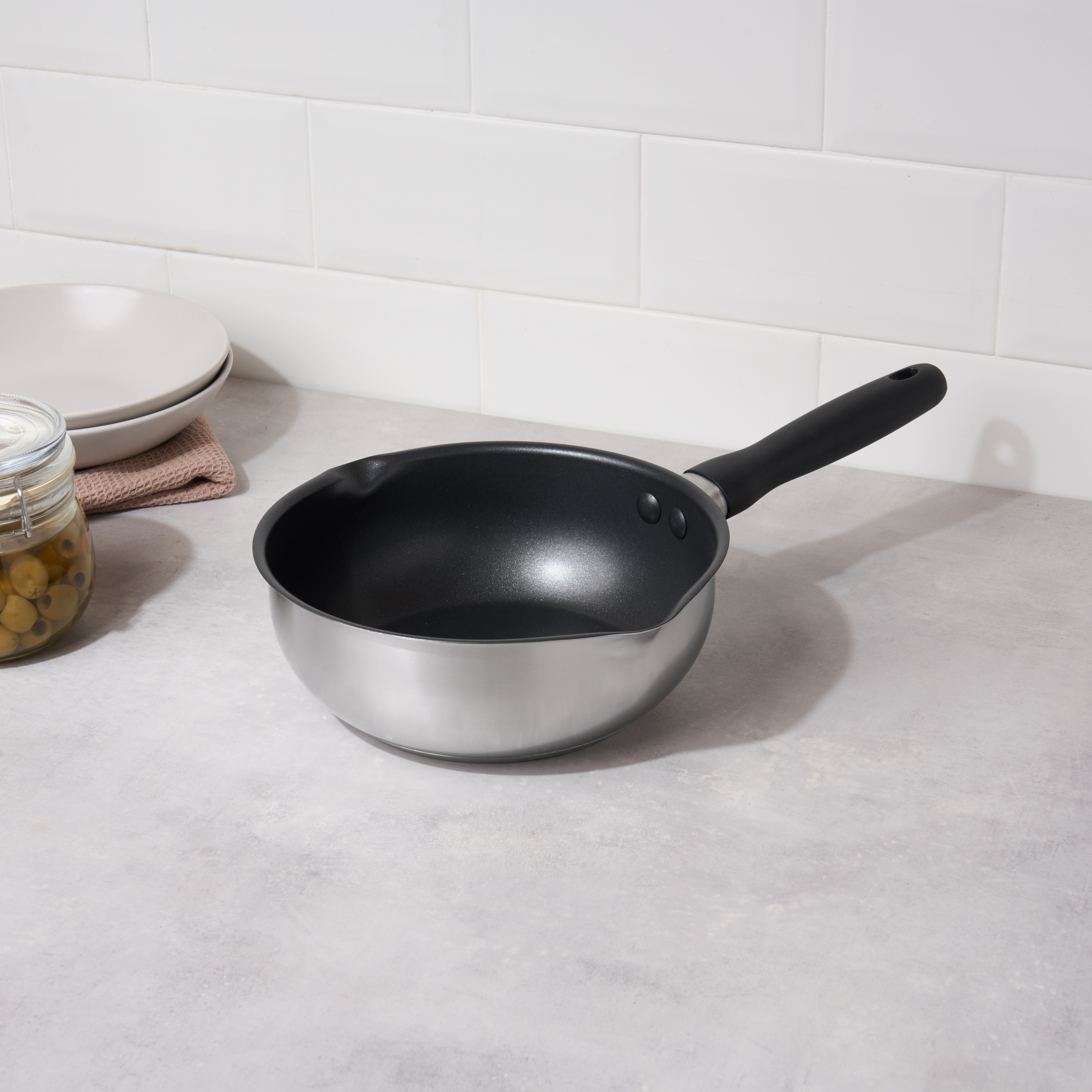 6in1 논스틱 스테인리스 스틸 인덕션 멀티팬 20cm