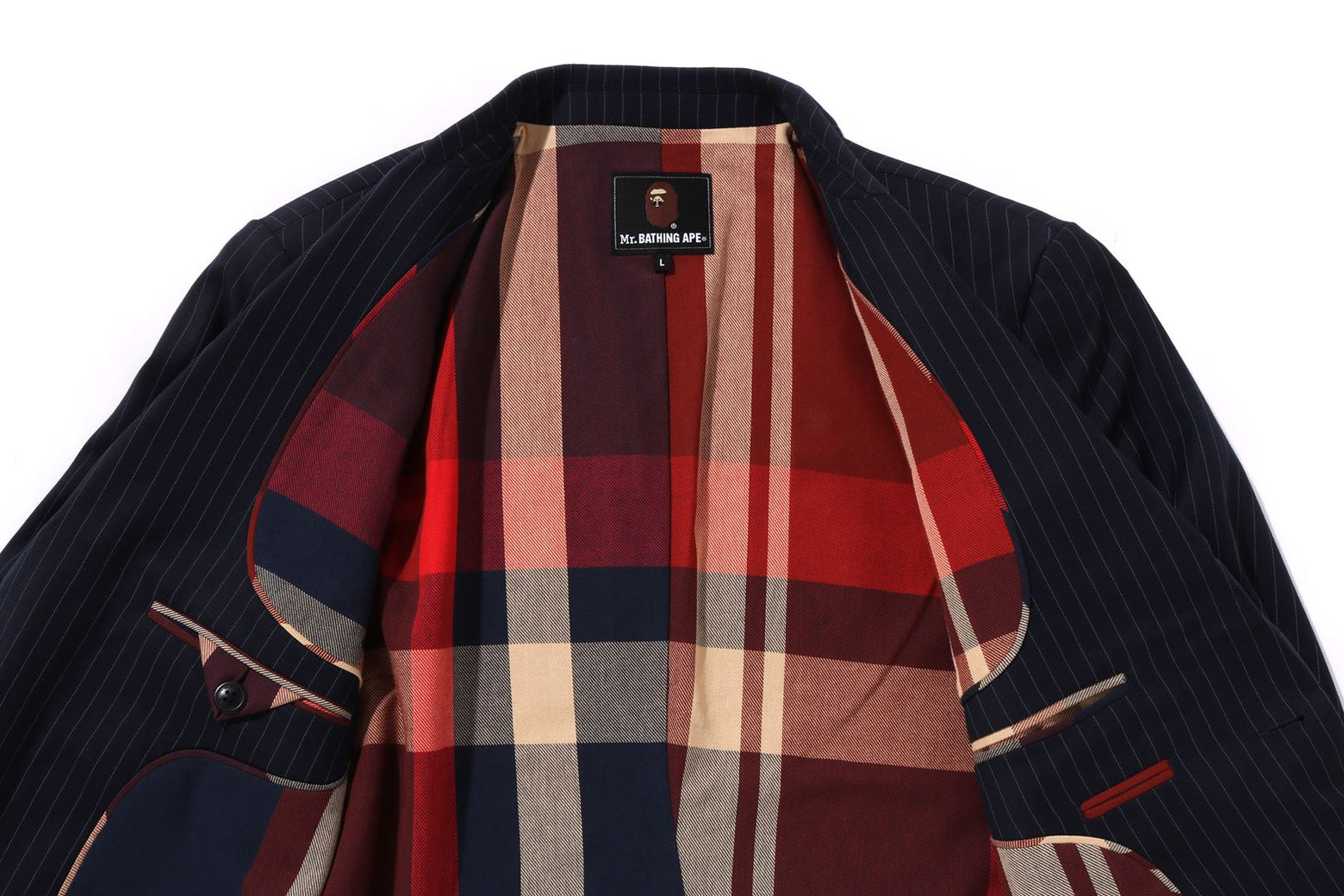 베이프 자켓 STRIPE BLAZER 4월 신상 7L30-140-310 - 상세 이미지 3