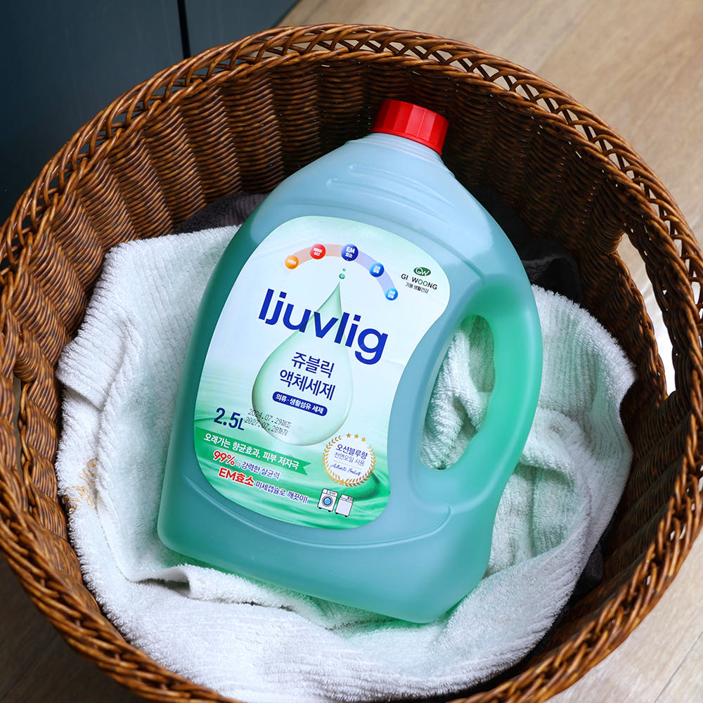 알칼리 세탁 세제 쥬블릭 스니스 2.5L 4개 체취 이불빨래 속옷 수건
