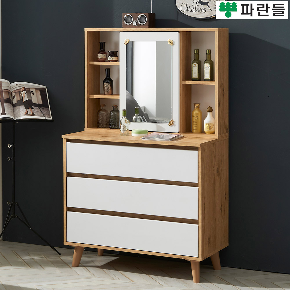 파란들가구 미인 거울수납 입식화장대C 서랍화장대세트 콘솔 - 상세 이미지 4