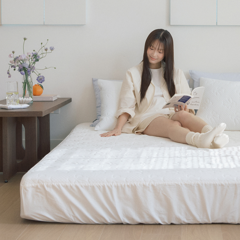 히말라야 듀라론 쿨링 냉감 일체형 침대패드 매트리스커버 슈퍼싱글 110x205x32cm