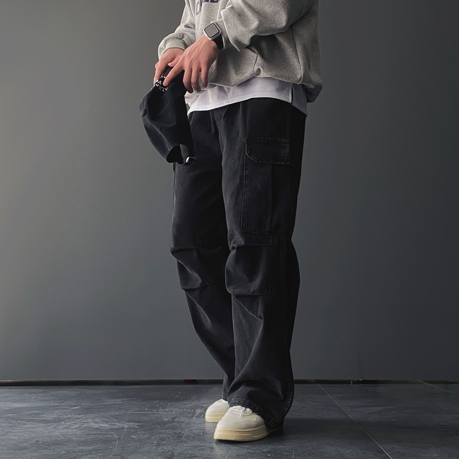 더블니팬츠 워크팬츠 건빵바지 면바지 - 상세 이미지 4