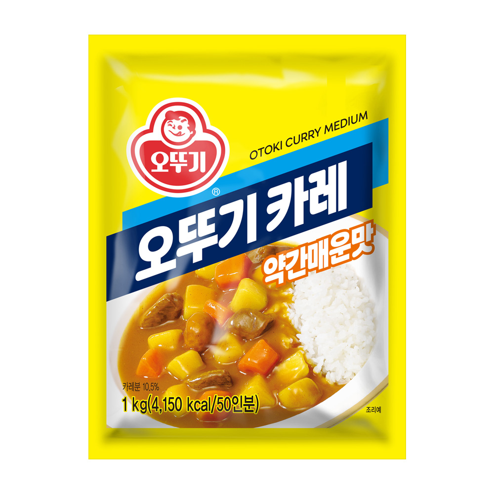 오뚜기 오뚜기카레 약간매운맛, 1kg, 1개 - 상품 이미지