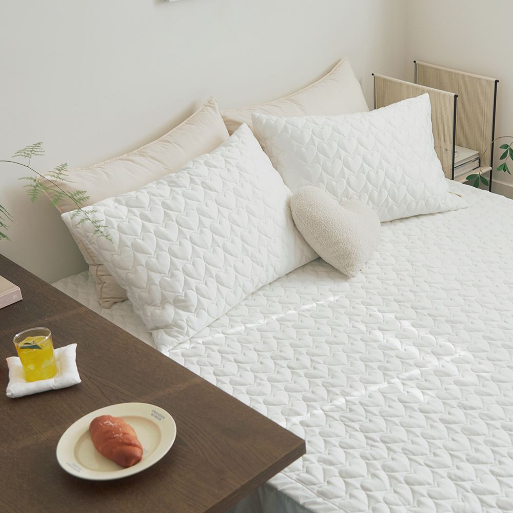 히말라야 듀라론 냉감패드 아이스쿨링 침대패드 휴비스 러브하트 SS 110x210