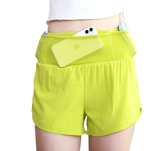 러닝벨트 겸용 러닝반바지 러닝쇼츠 마라톤 투인원 속바지 숏팬츠 3부 운동복 - 상세 이미지 3