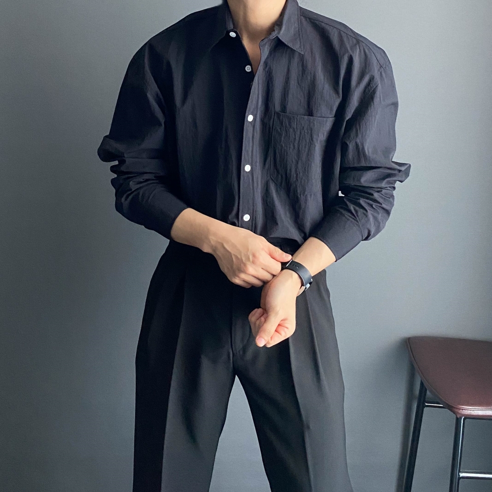 남자여름셔츠 나일론셔츠 구김없는셔츠 - 상세 이미지 4