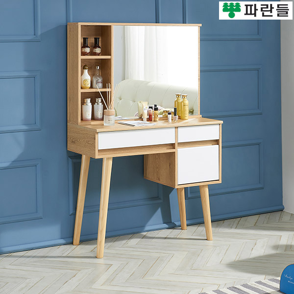 파란들가구 반하나 거울수납 A형 입식화장대 입식콘솔 - 상세 이미지 2