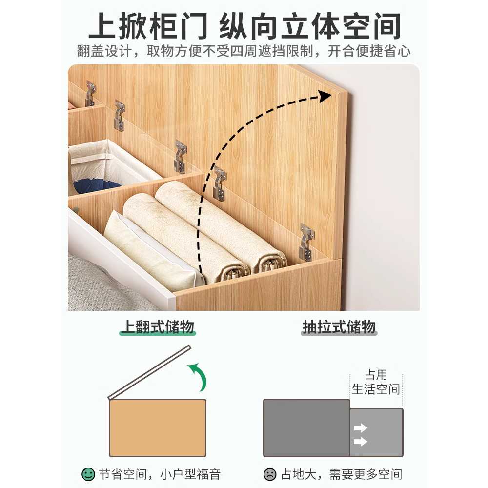 침대 확장프레임 수납 사이드 연장 보조침대 보관함 100cm 1칸 - 상세 이미지 4