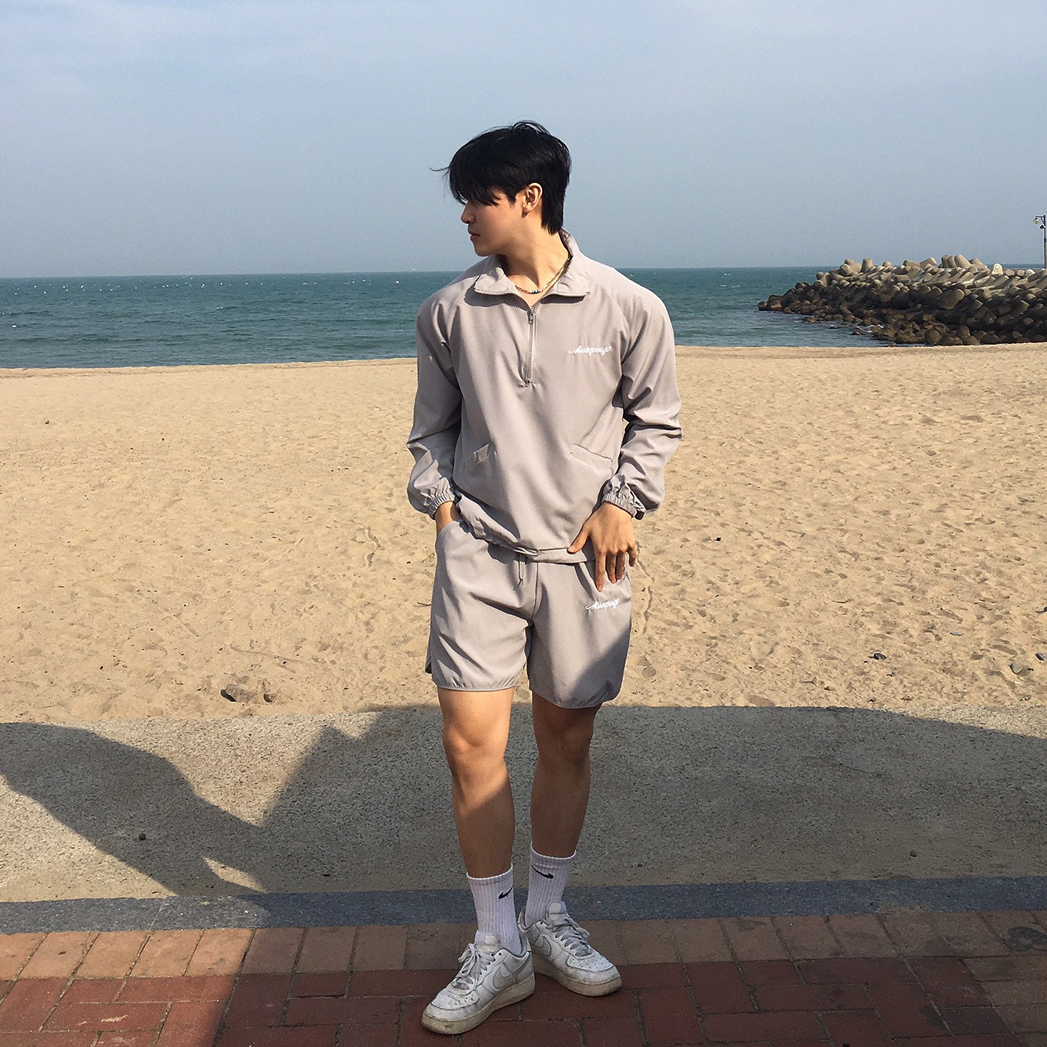 남자트레이닝세트 러닝복 남성트레이닝셋업 - 상품 이미지