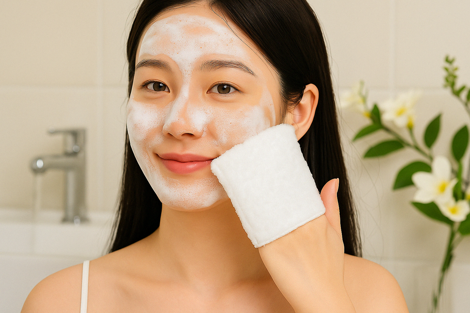 화장지우기, 썬크림지우기, 친환경 클렌징타올, 페이스타올, 세안타올, 얼굴노폐물제거.천연비누패키지 - 상세 이미지 2