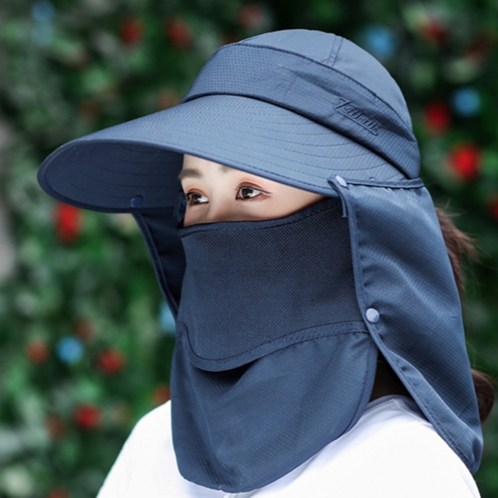 완전무장 농사선캡 여름 자외선차단 썬캡 창넓은 얼굴가리개 - 메인 이미지