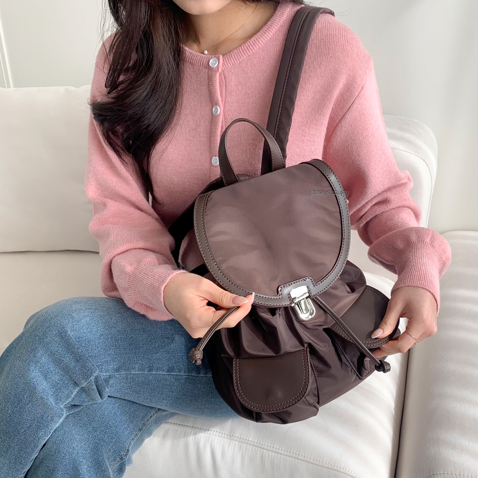 경량백팩 가벼운 미니 나일론 여성 여행용 40대여자백팩