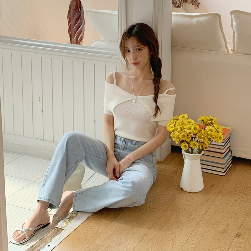 에브론 썸머 쿨터치 세미 와이드 스트레이트핏 데님 팬츠 ps5180 - 상세 이미지 5