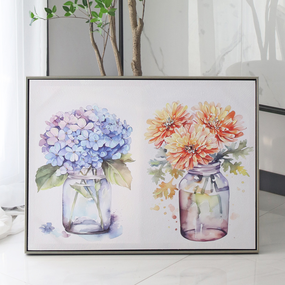 꽃 화병 대형 캔버스 그림 액자 60x80 거실 벽 풍수 인테리어 이미지 7