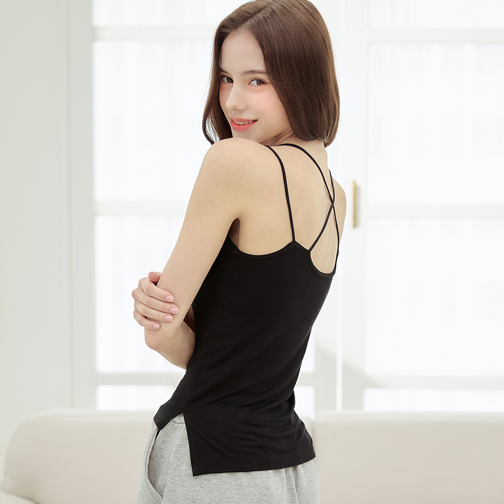 이너리즘 모달 슬리브리스 크로스 캡나시 1+1 브라나시 레이어드