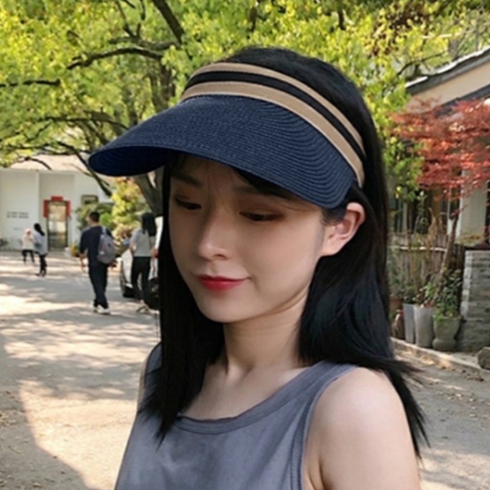 데일리 와이드썬캡 여름 선캡 창넓은모자 외출 썬바이저 - 메인 이미지