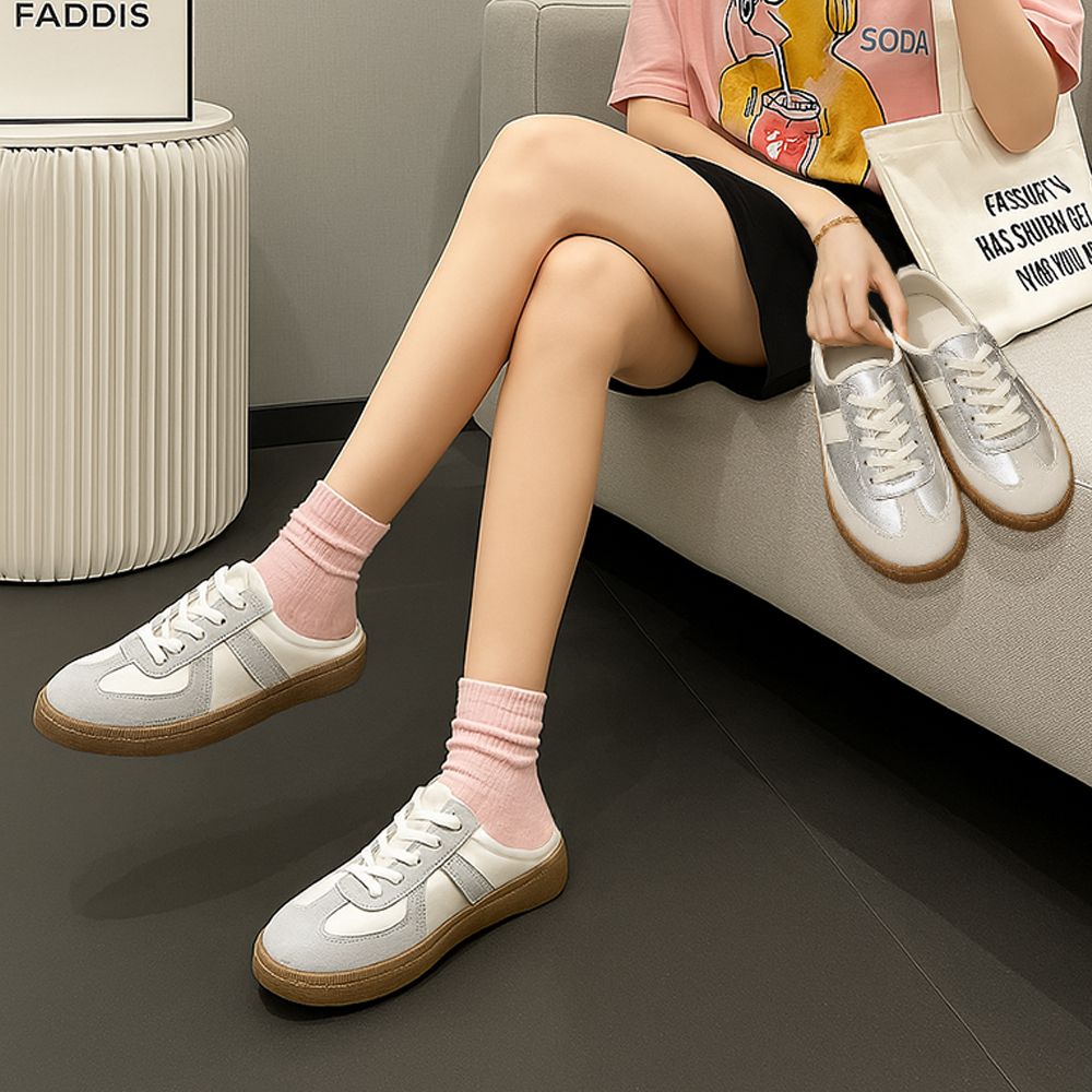 여성 뮬 슬리퍼 여름 샌들 통굽 블로퍼 스니커즈