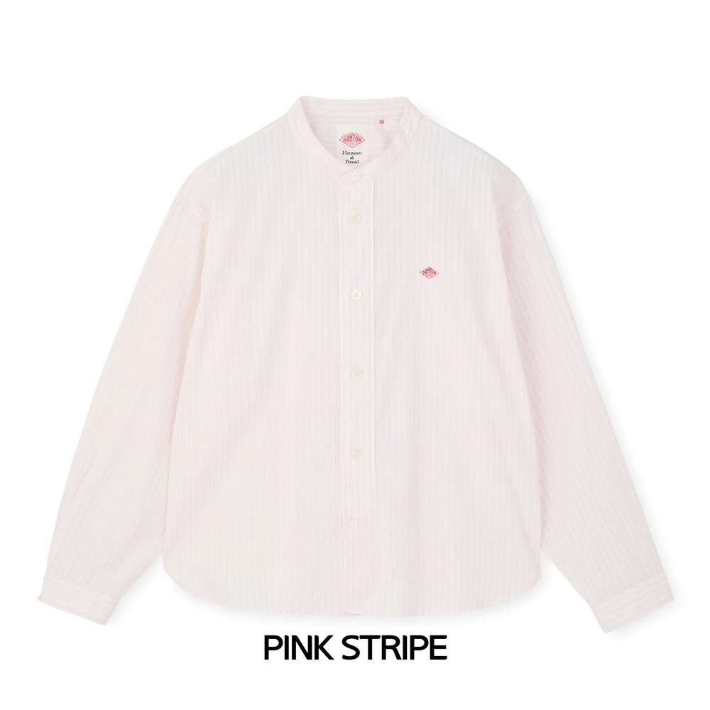 단톤 여성 포플린 밴드카라 셔츠 DT-B0341RPL PINK STRIPE 36 - 상세 이미지 5