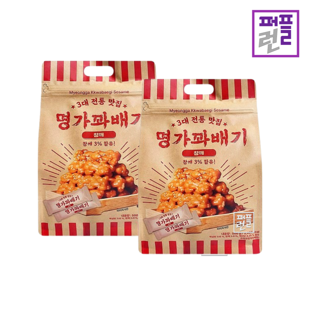 명가꽈배기 참깨 500g x 2세트 순삭 국민간식 효도간식 - 상품 이미지