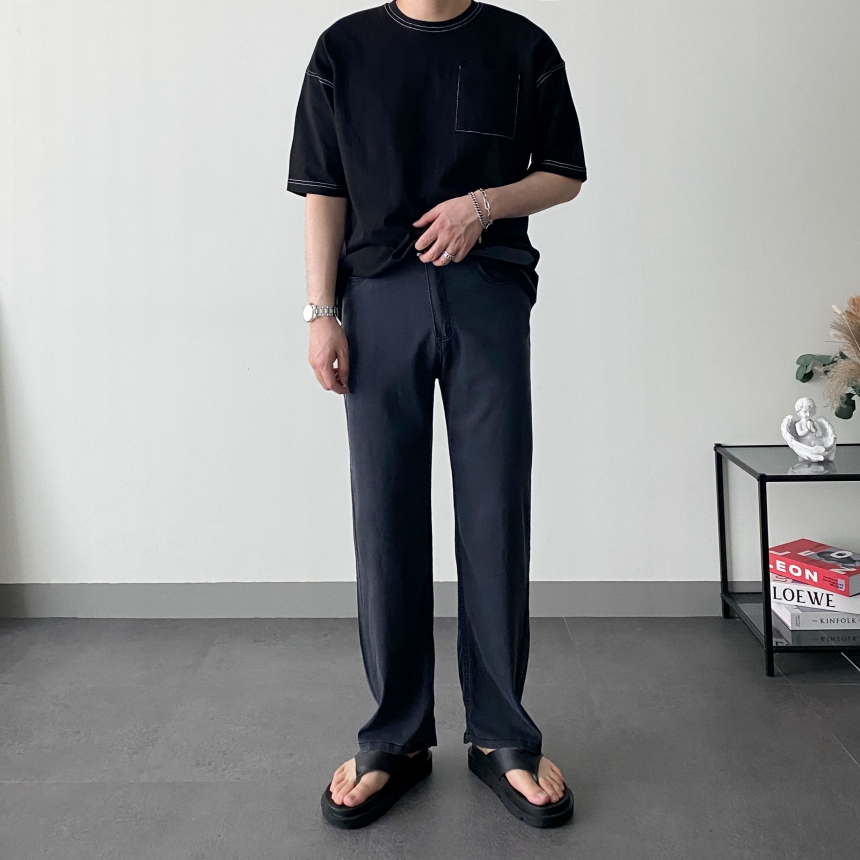 포켓반팔티 두꺼운반팔티 - 상세 이미지 3