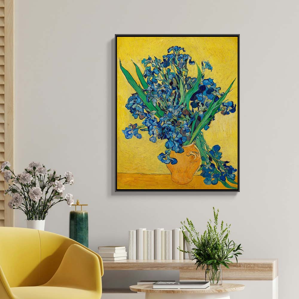 빈센트 반 고흐 붓꽃 62 x 78cm 명화 꽃 그림 거실 침실 벽 인테리어캔버스 띄움 액자 - 상세 이미지 4