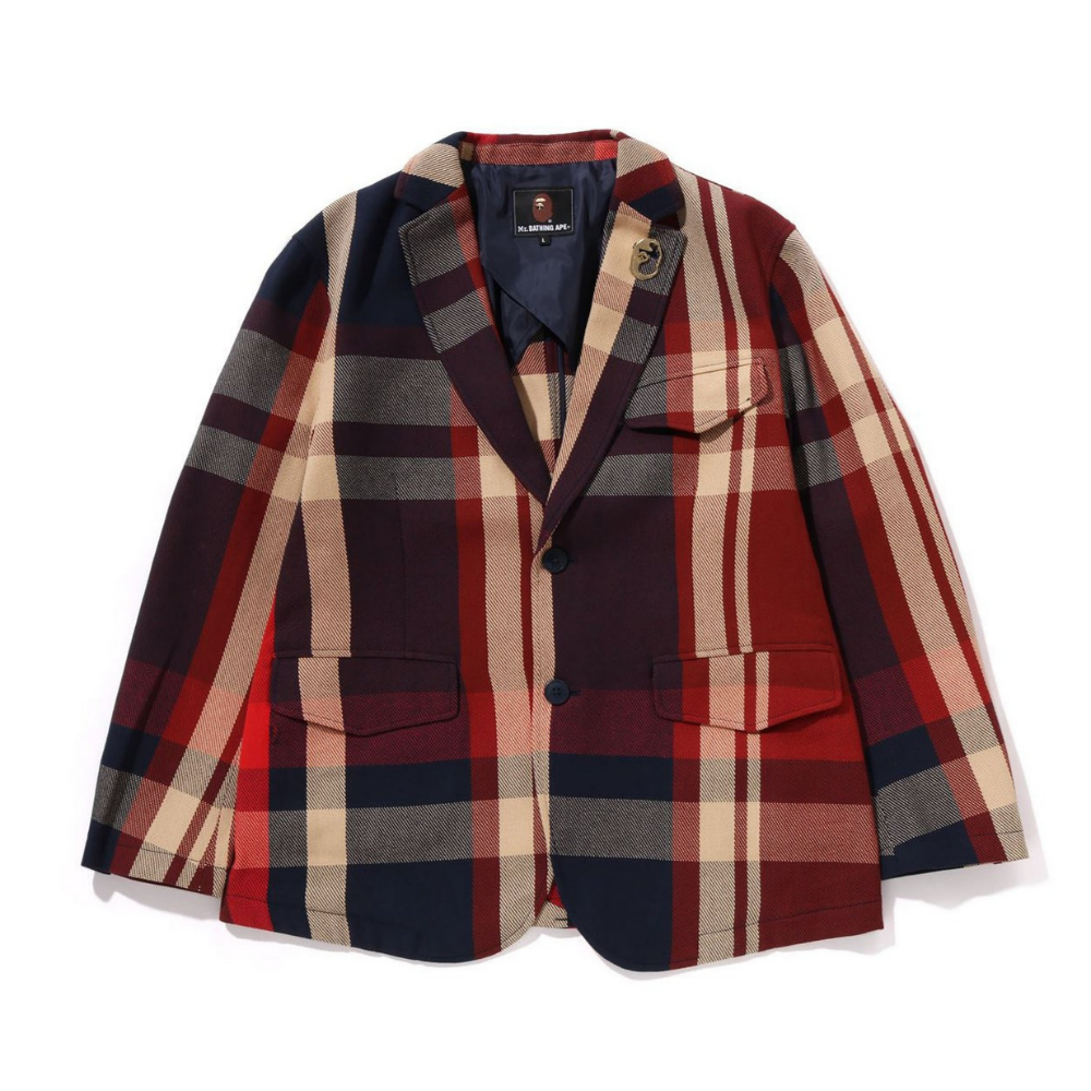베이프 자켓 BAPE CHECK JACKET 4월 신상 7L30-142-303 - 메인 이미지