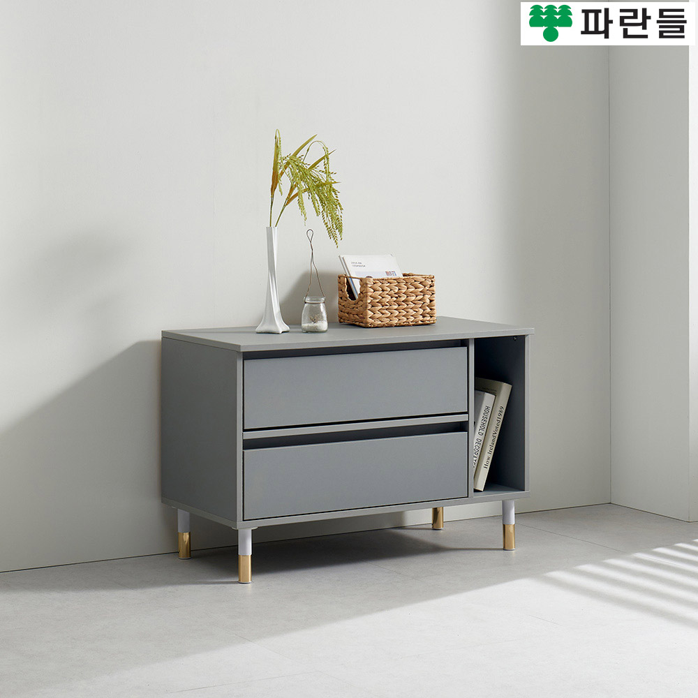 파란들가구 반하나 800 편수 2단서랍거실장 거실수납장