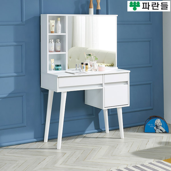 파란들가구 반하나 거울수납 A형 입식화장대 입식콘솔 - 메인 이미지