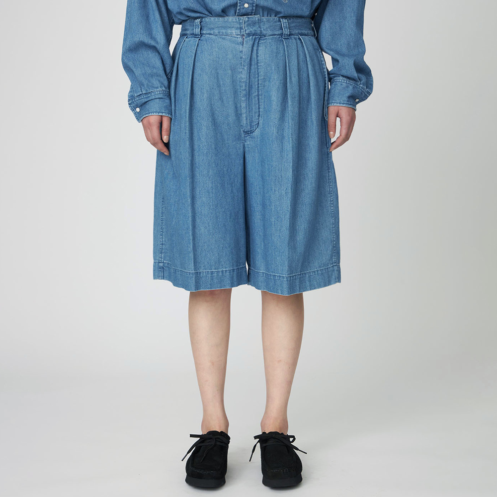 나나미카 데님 쇼츠 25SS 여성 청 반바지 S25SD110 - 상세 이미지 4