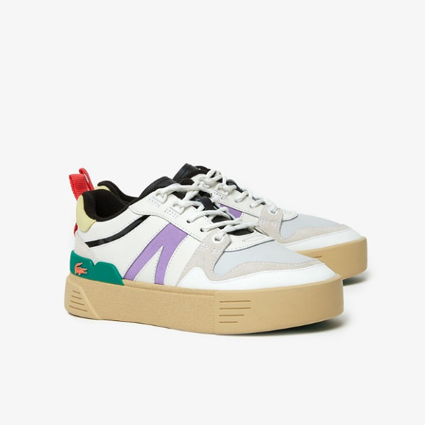 [LACOSTE] 라코스테 여성 L002 가죽 스웨이드 컬러팝 스니커즈 (RZ0098W)082 clearance