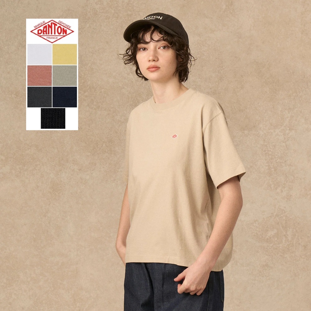 단톤 여성 크루넥 코튼 반팔티셔츠 DT-C0404FLC S GREIGE