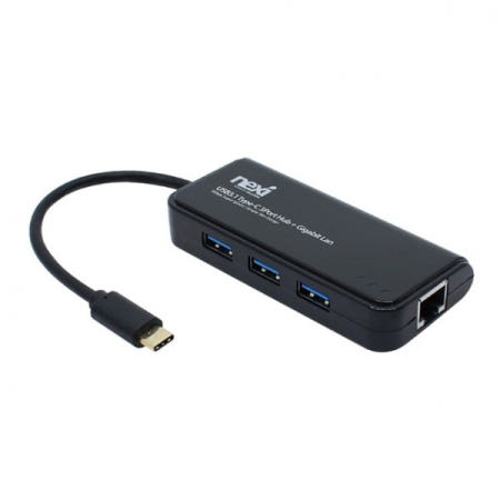 NX829 USB3.1 Type-C 3P 허브+기가랜카드(NX-U313PL)