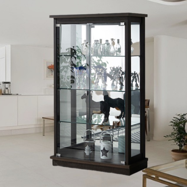 고급 장식장 엔틱 장식장 화이트 유리 전시장 트로피 상패 진열장