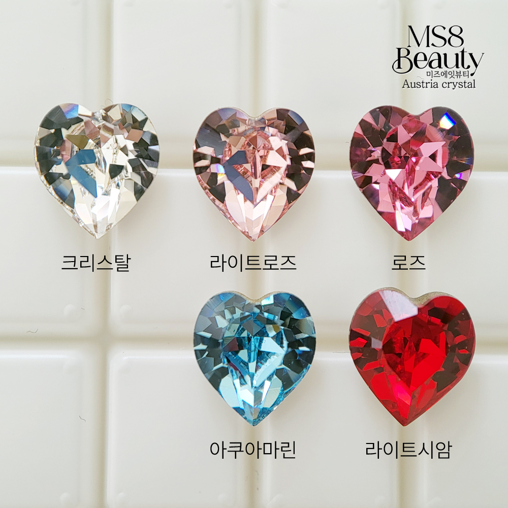 스와로브스키 스톤 4884 실리온하트 브이컷 8.8mm V컷 1개 크리스탈 스와 - 상품 이미지
