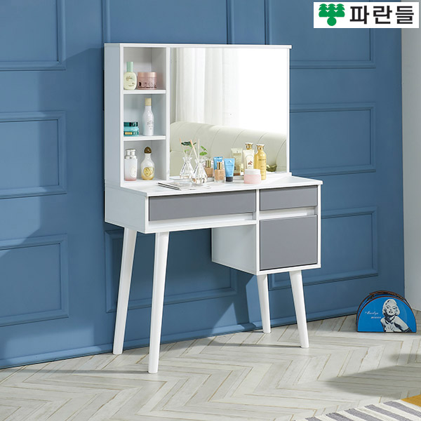 파란들가구 반하나 거울수납 A형 입식화장대 입식콘솔 - 상세 이미지 4