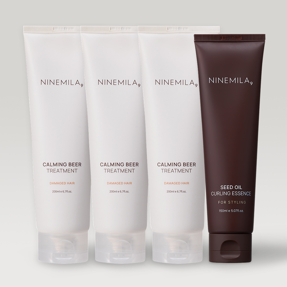 나인밀라 카밍비어 (맥주효모) 트리트먼트 미용실 LPP 단백질 헤어팩 자몽향, 200ml, 3개
