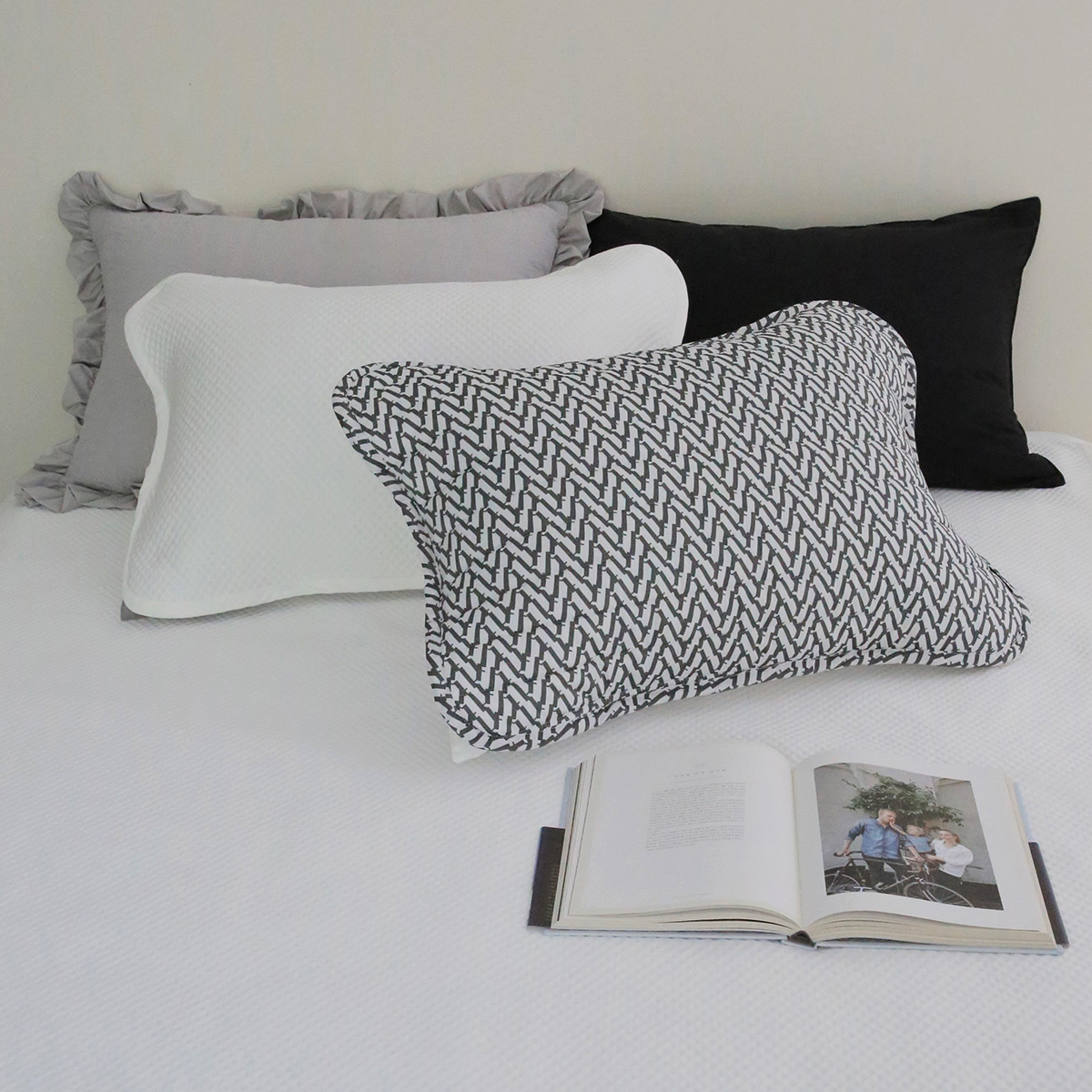 엠시베딩 밴딩베개커버 교체하기 편리한 1+1 알러지케어 베개커버 5070