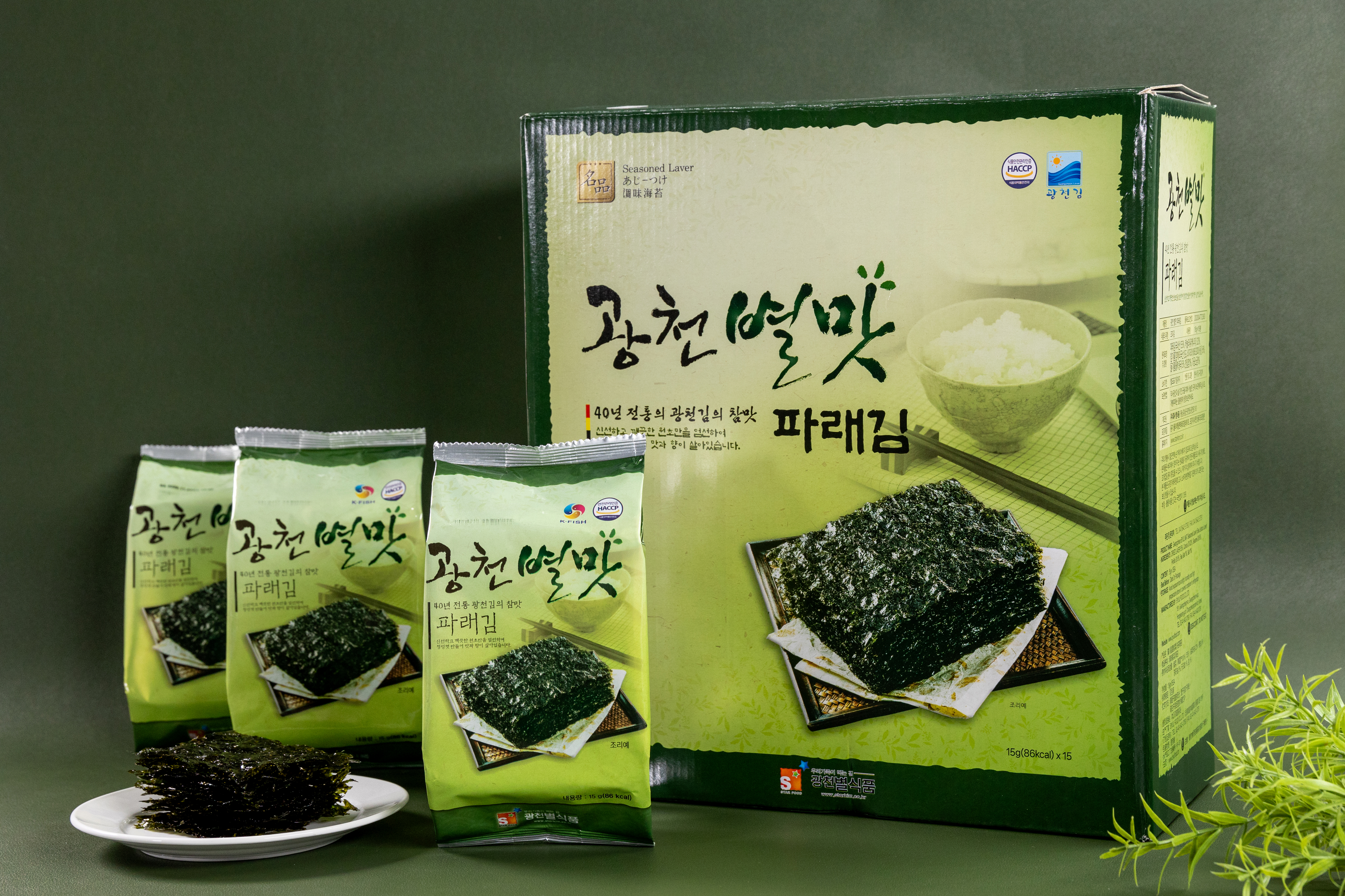 광천별맛김 식탁김 파래조미김 15g 15봉 - 상세 이미지 3