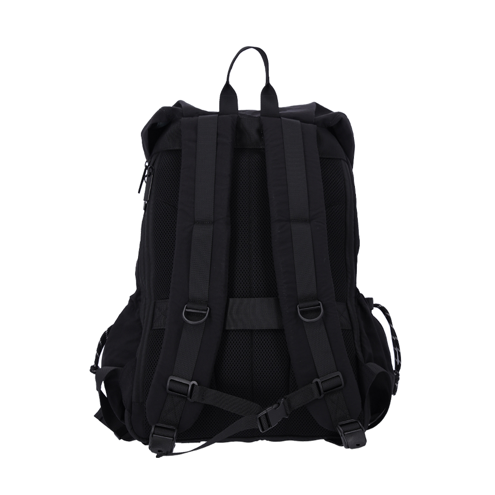 [비아모노] 트루비 스트링 럭색 여행용 보부상 확장형 나일론 백팩 블랙