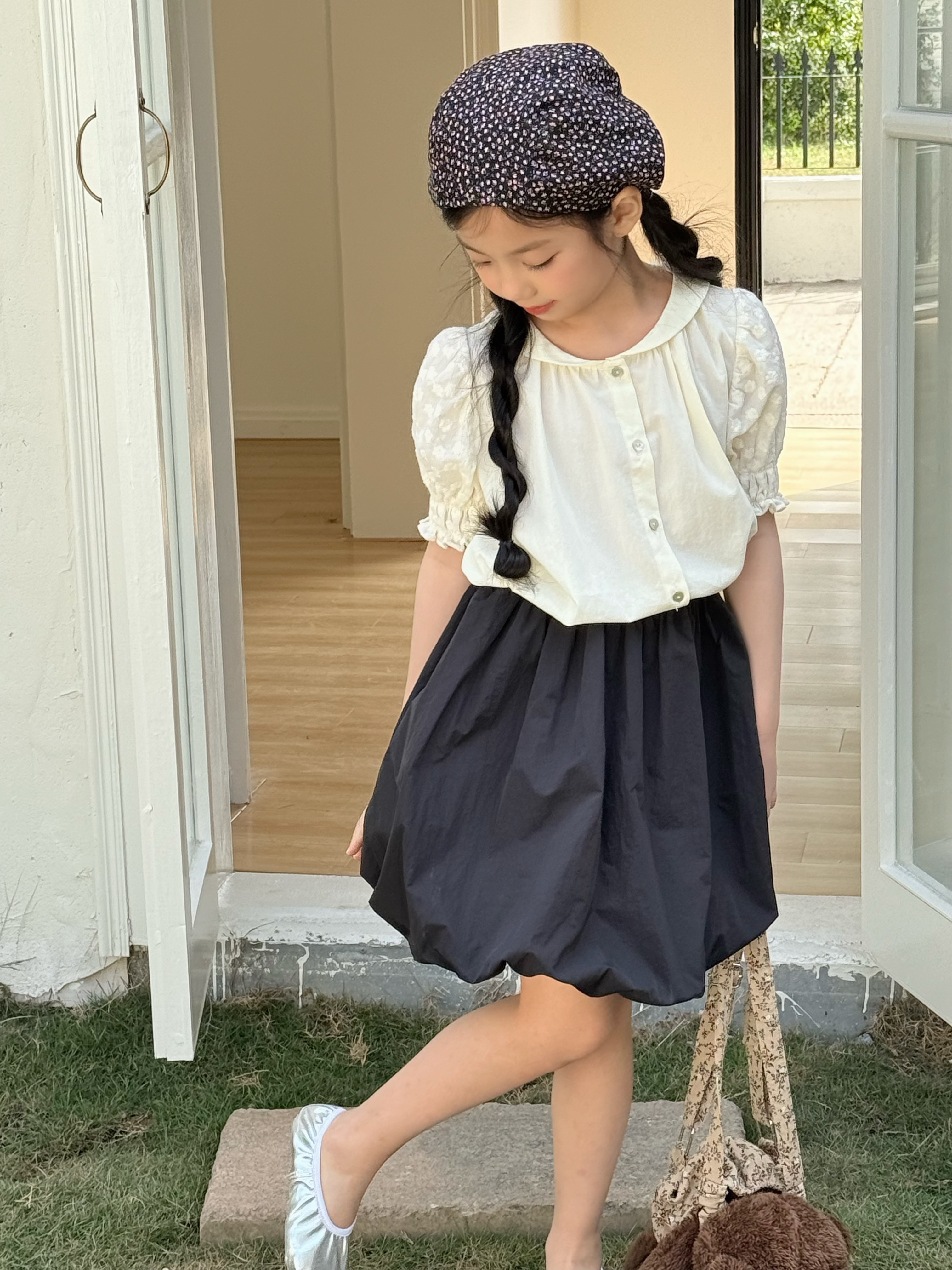 Irene's Closet 나일론 스포티 벌룬 미디 스커트 유아 주니어 여름 (메쉬 안감) 이미지 8